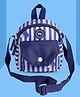 Pearlbags Striped Printed Sling Bag - N.Blue