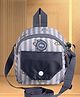 Pearlbags Striped Printed Sling Bag - Grey