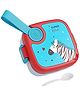 ATTRO KidsMate Zebra Printed Stainless Steel Lunch Box - Blue & Red