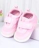 Cute Walk by Babyhug Velcro Closure Solid Booties - Pink