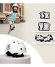 R for Rabbit Safe Play Set for Kids Safety Certified Helmet with Knee & Elbow Pads, Wrist Guards Lightweight Adjustable, Slip-Resistant & Flexible for Cycling, Scooter, Skating - White