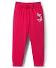Babyhug Single Jersey Knit Full Length Lounge Pant with Butterfly Print - Red