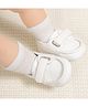 Neska Moda Solid Velcro Closure Booties - White