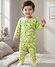 Babyhug Cotton Knit Full Sleeves Co-ords T-Shirts & Pajama Night Suit with Dino Print - Yellow