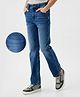 Arias Cotton Elastane Woven Full Length Washed Jeans - Blue