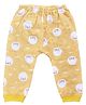 The little lookers Fleece Knit Sheep Printed Diaper Pants - Yellow