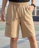 Pine Active Knit Knee Length Solid Color Skin Friendly Shorts with Active Stretch - Brown