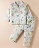 Enfance Core Full Sleeves Dinosaurs Printed Coordinating Night Suit Set - Light Green