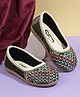 SHOES FOR JUNIORS Sequins Embellished Threadwork Detailed Ballerinas - Beige