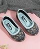 SHOES FOR JUNIORS Sequins Embellished Threadwork Detailed Ballerinas - Blue