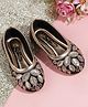 SHOES FOR JUNIORS Sequins Embellished Threadwork Detailed Ballerinas - Bronze