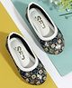 SHOES FOR JUNIORS Sequins Embellished Threadwork Detailed Ballerinas - White