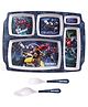 Servewell Transformer Theme Five Partitioned Plate with Fork & Spoon - Blue