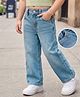 Kookie Kids Full Length Comfort Fit Washed Denim Jeans - Light Blue