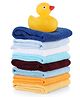 Ben Benny Interlock Knit Solid Colour Hand & Face Towel Pack Of 8 - Multicolour