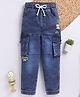 TOONYPORT Denim Woven Teddy Printed Jeans - Blue