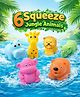 Babyhug Squeeze Bath Toy - Pack Of 6| Jungle Adventure Set With Giraffe, Hippo, Rhino, Bear, Monkey & Lion Characters| Perfect Gifting Toy| Non Toxic| BIS Certified
