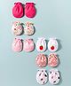 Ben Benny Interlock Knit Mittens with Tropical Theme Print Pack of 6 - Multicolor