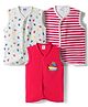 Ben Benny Interlock Knit Sleeveless Striped & Boat Printed Jhablas Pack of 3 - Multicolor