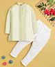 Jeet Ethnics Cotton Blend Knit Full Sleeves Thread Work Embroidered Kurta & Pyjama Set - Green