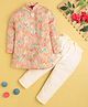 Jeet Ethnics Cotton Blend Knit Full Sleeves Abstract Printed Kurta & Pyjama Set - Multi Colour