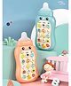 Sanjary Milk Bottle Shape Music Phone Toys for Toddler Light Up Mobile Educational Musical Toy Color design may vary