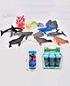 Sanjary Ocean Animal Toy Jar  13 Piece Educational Sea Creatures Playset with Marine Animals & Accessories for Kids color design may vary