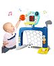 Sanjary Baby Basketball Hoop Activity Center with Soccer Goal & Golf Club, Interactive Early Education Smart Shots Sports Center for Toddlers color design may vary