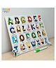 Pingo Play Premium Wooden Alphabet Knob Puzzle Board with Whiteboard and Marker (A-Z) For 2 Years+