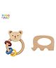 Pingo Play Premium Wooden Rattle & Elephant Teether Combo | Natural Beech Wood, Non-Toxic Teether (3 Months+)