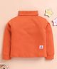 Unfab Cotton Knit Full Sleeves Solid Light Turtle Neck Thermal Vest - Rust