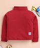 Unfab Cotton Knit Full Sleeves Solid Light Turtle Neck Thermal Vest - Red