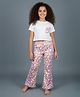 Funkrafts Knitted Knit Half Sleeves Abstract Printed Tee With Pant Set - Multi Colour