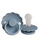 FRIGG Daisy Latex Baby Pacifier 6-18M 1-Pack Glacier Blue - Size 2