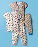OHMS Single Jersey Knit Half Sleeves T-Shirts & Pyjamas Co-ord Night Suits With Sea Life & Construction Vehicles Print Pack of 2 - Multicolor