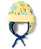 OHMS Interlock Knit Cap With Elephant Print Yellow - Diameter 17.5 cm