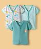 OHMS Single Jersey Knit Half Sleeves Striped & Printed Jhablas Pack of 3 - Multicolor