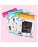 SCHOOLISH Set of 12 A6 Big Size Hot Scratch Book Colorful Scratch Drawing Notebooks with Bamboo Sticks Pack of 1- Color May Vary