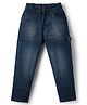 Pine Kids Denim Woven Full Length Washed Cut N Sew Jeans - Light Blue