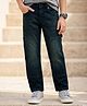 Pine Kids Denim Woven Full Length Solid Jeans -Black