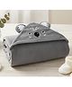 Baby Moo Terry Woven Koala Designed Hooded Towel - Grey