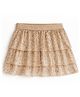 ZIP ZAP ZOOP Woven Glitter Detailed Tiered Skirt - Golden