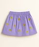 ZIP ZAP ZOOP Cotton Woven Floral Embroidered Skirt - Lilac