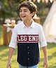 Pine Kids Cotton Woven Full Sleeves Shirt With Legend Print - White
