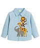ZIP ZAP ZOOP Cotton Woven Full Sleeves Animals Printed  Shirt - Light Blue