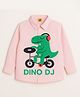 ZIP ZAP ZOOP Cotton Woven Full Sleeves Dinosaur Printed Shirt - Pink