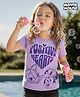HoneyHap Disney Single Jersey Knit Half Sleeves T-Shirt With Minnie Mouse Graphics - Light Purple