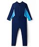 Bosky Swimwear Full Sleeves Solid Bodysuit - Navy Blue