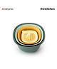 Brabantia Premium Nylon Mixing Bowl Set Multicolour Stylish Non-Slip Mixing Bowls for Baking Salad & Cooking International Kitchenware Set
