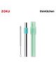 Zoku Jumbo Reusable Collapsible Stainless Steel Pocket Straw - Teal | Eco-Friendly Travel Straw for Water Bottles, Tumblers, & Sipper Cups